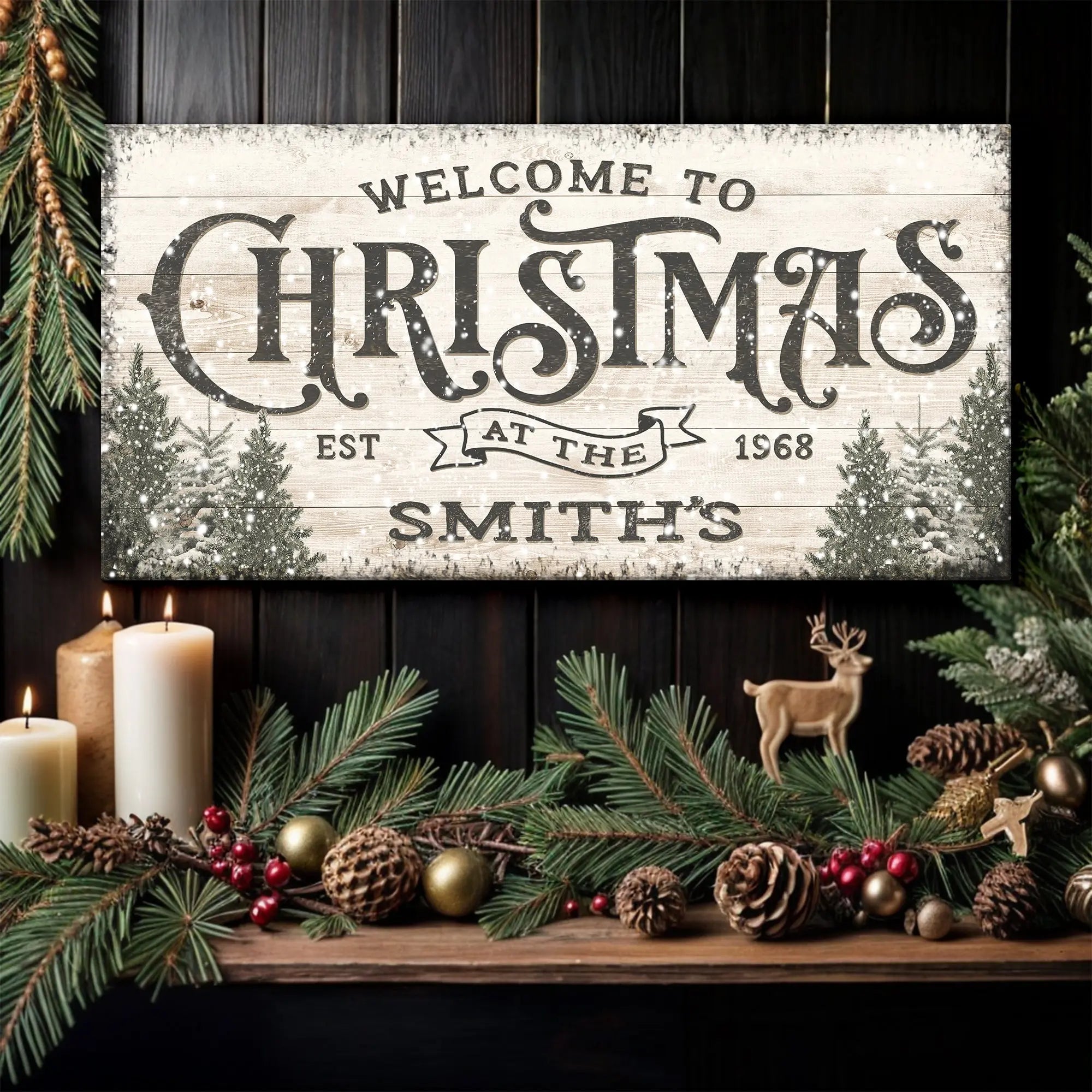 Art For Walls | Premium Wall Art, Canvas Prints & Home Décor Family Welcome To Christmas Sign III suitedtosucceed